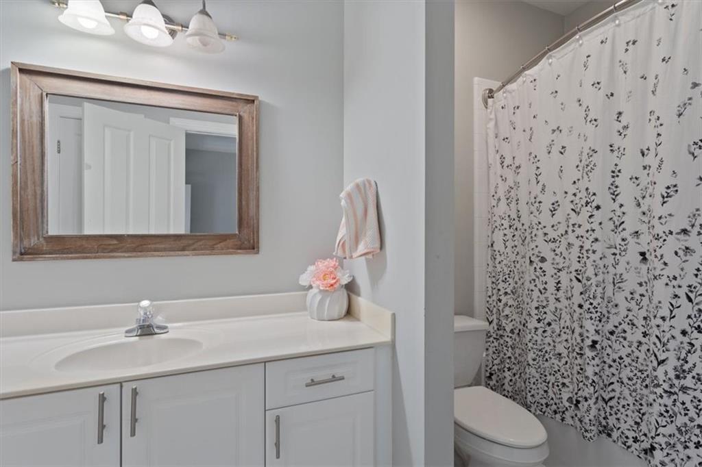 134 Prospector Ridge Dahlonega, GA 30533 - Photo 53 of 96 a bathroom with a sink a toilet and mirror