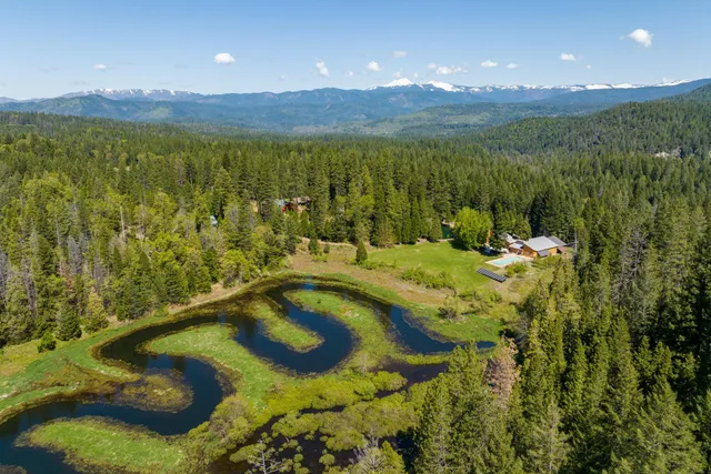 a view of a lake with a mountain