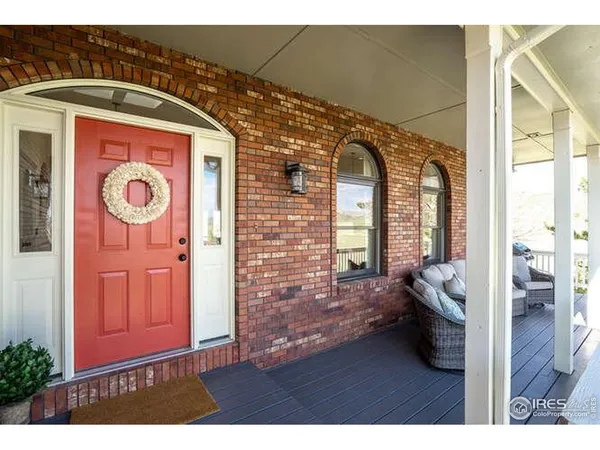 a view of a entryway door front of house