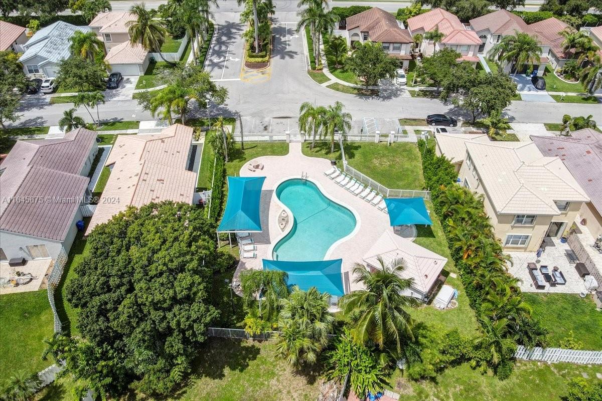 2373 Southwest 177th Terrace Miramar, FL 33029 - Photo 77 of 79 an aerial view of a house with outdoor space pool patio swimming pool and outdoor seating