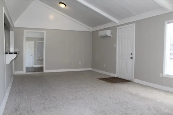 a view of a window in an empty room