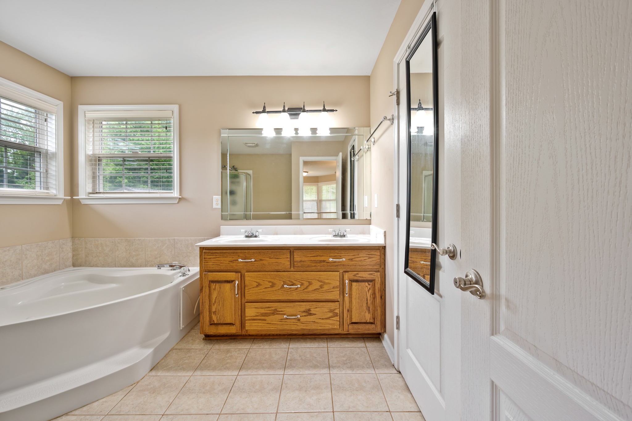 436 Marilyn Circle Spring Hill, TN 37174 - Photo 13 of 25 a bathroom with a tub sink and mirror