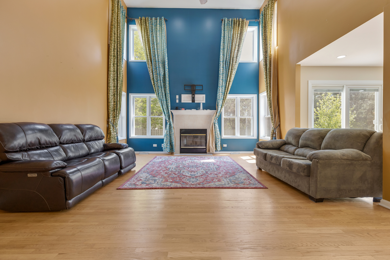 2575 Adamsway Drive Aurora, IL 60502 - Photo 5 of 30 a living room with furniture and a fireplace