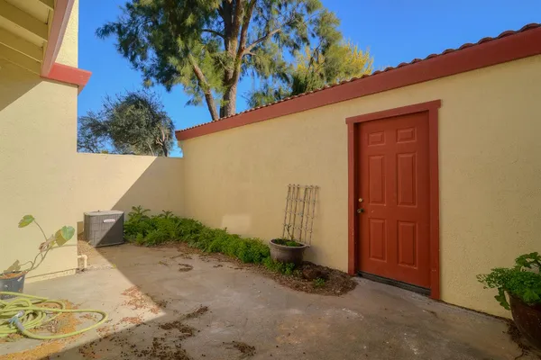 a backyard of a house