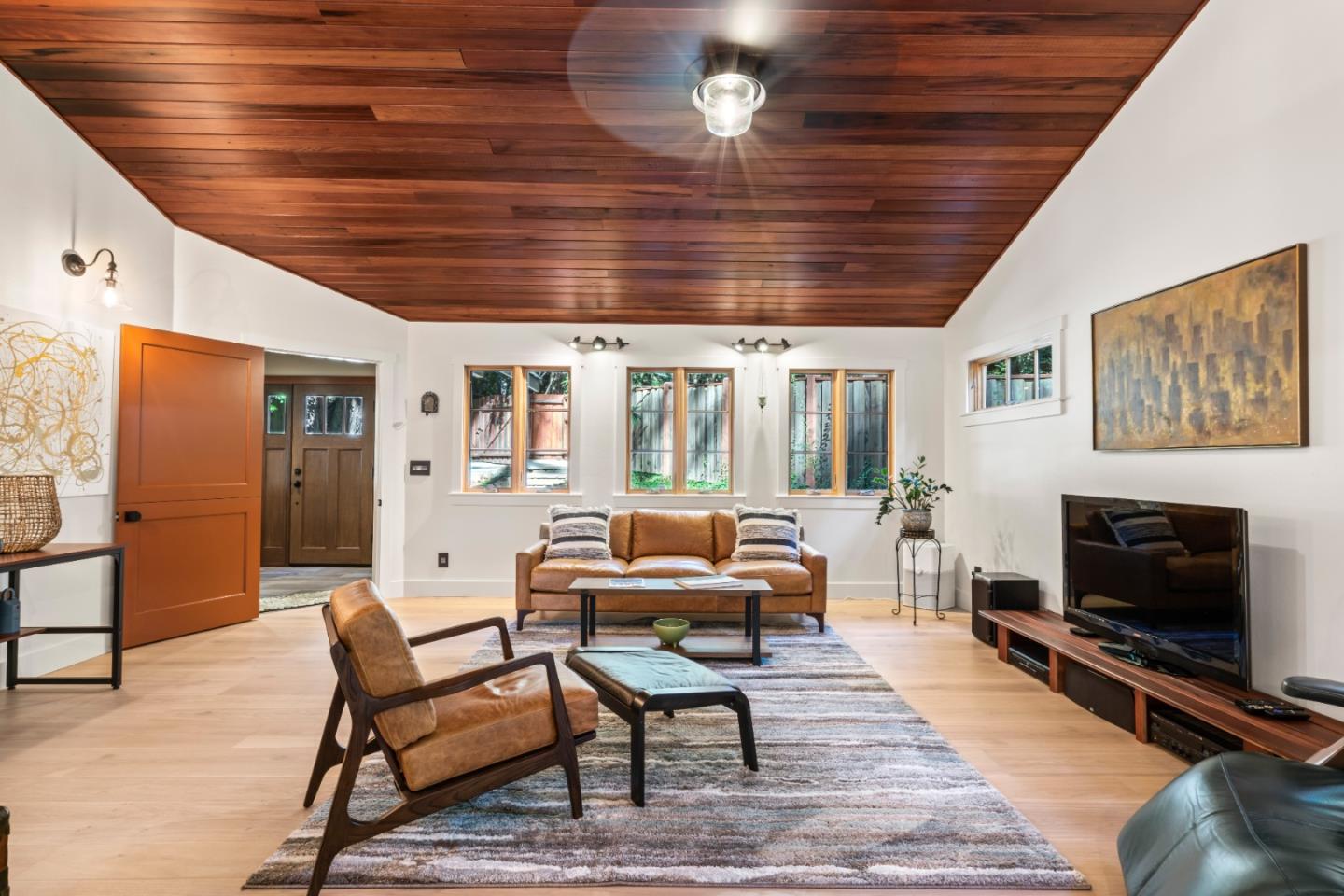 126 Filbert Road Woodside, CA 94062 - Photo 14 of 61 a outdoor living space with furniture and a fireplace