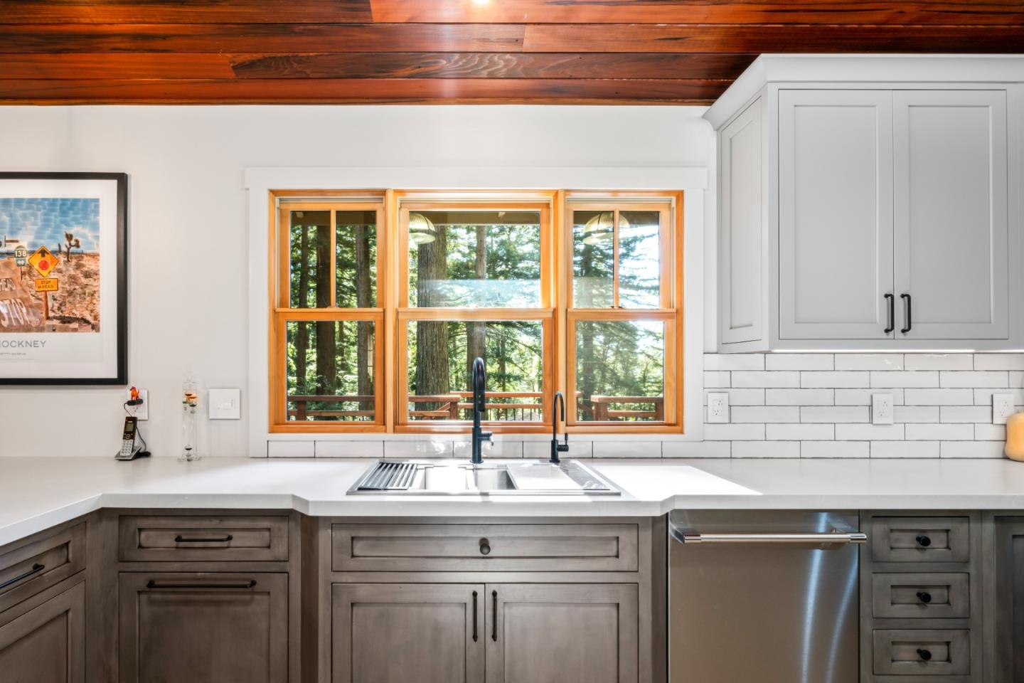 126 Filbert Road Woodside, CA 94062 - Photo 21 of 61 a kitchen with a sink and cabinets