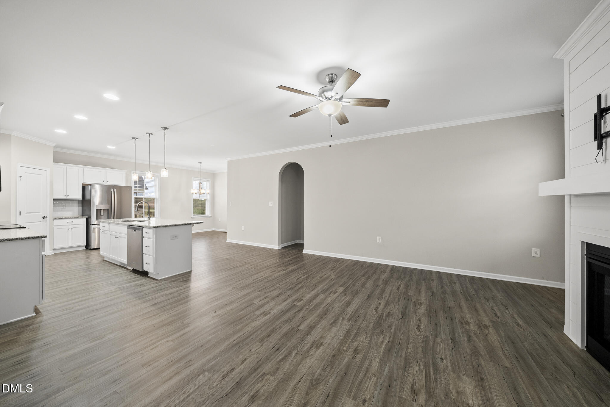 1177 Mudham Road Wendell, NC 27591 - Photo 3 of 30 a view of kitchen with furniture and wooden floor