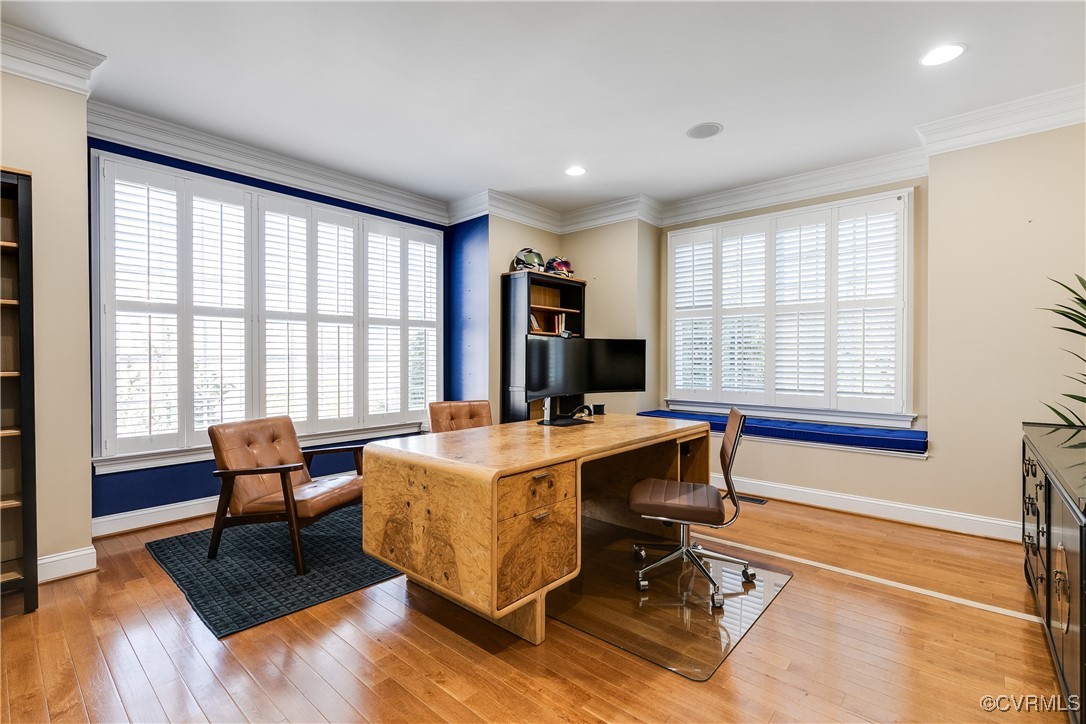 521 Raleigh Manor Road Henrico, VA 23229 - Photo 12 of 46 a view of a workspace with furniture and a window