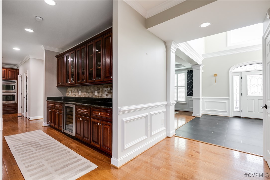 521 Raleigh Manor Road Henrico, VA 23229 - Photo 13 of 46 a kitchen with stainless steel appliances granite countertop a stove and a refrigerator