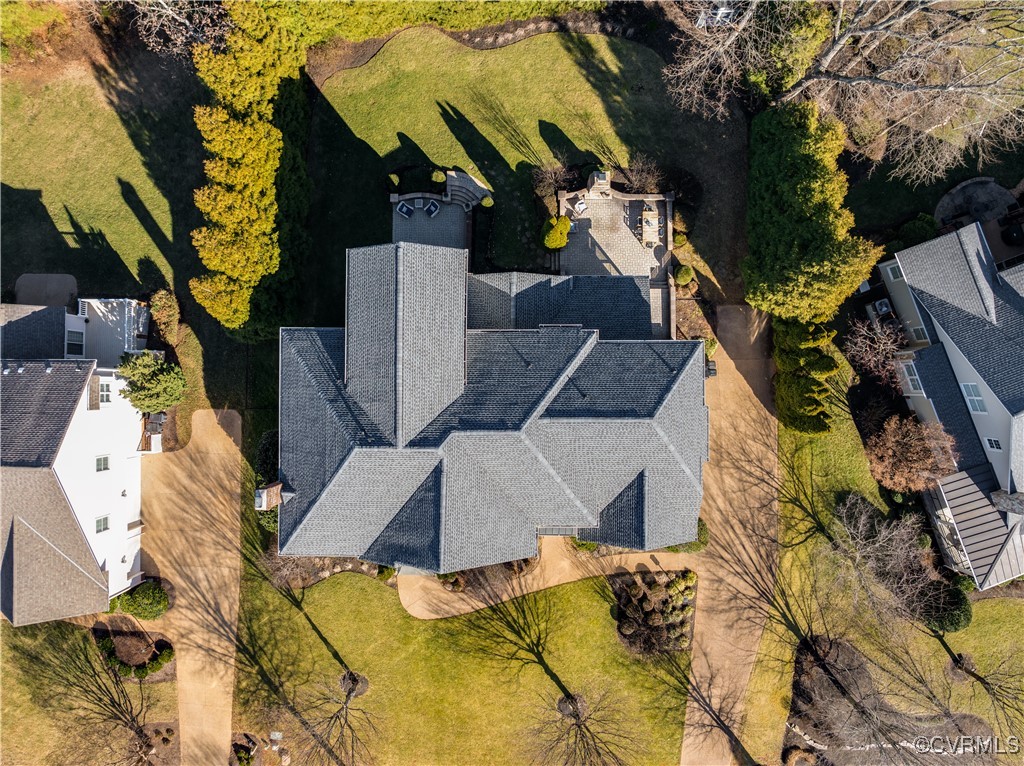 521 Raleigh Manor Road Henrico, VA 23229 - Photo 41 of 46 an aerial view of a house with swimming pool