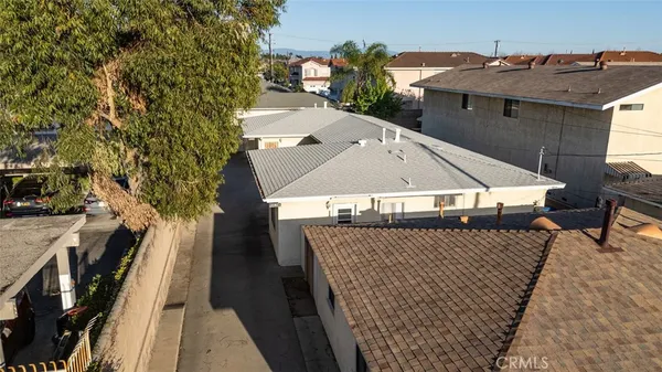 a view of a balcony with an outdoor space