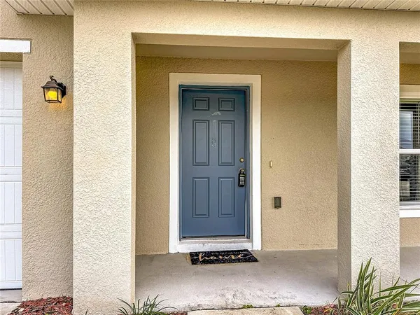 a view of front door of house