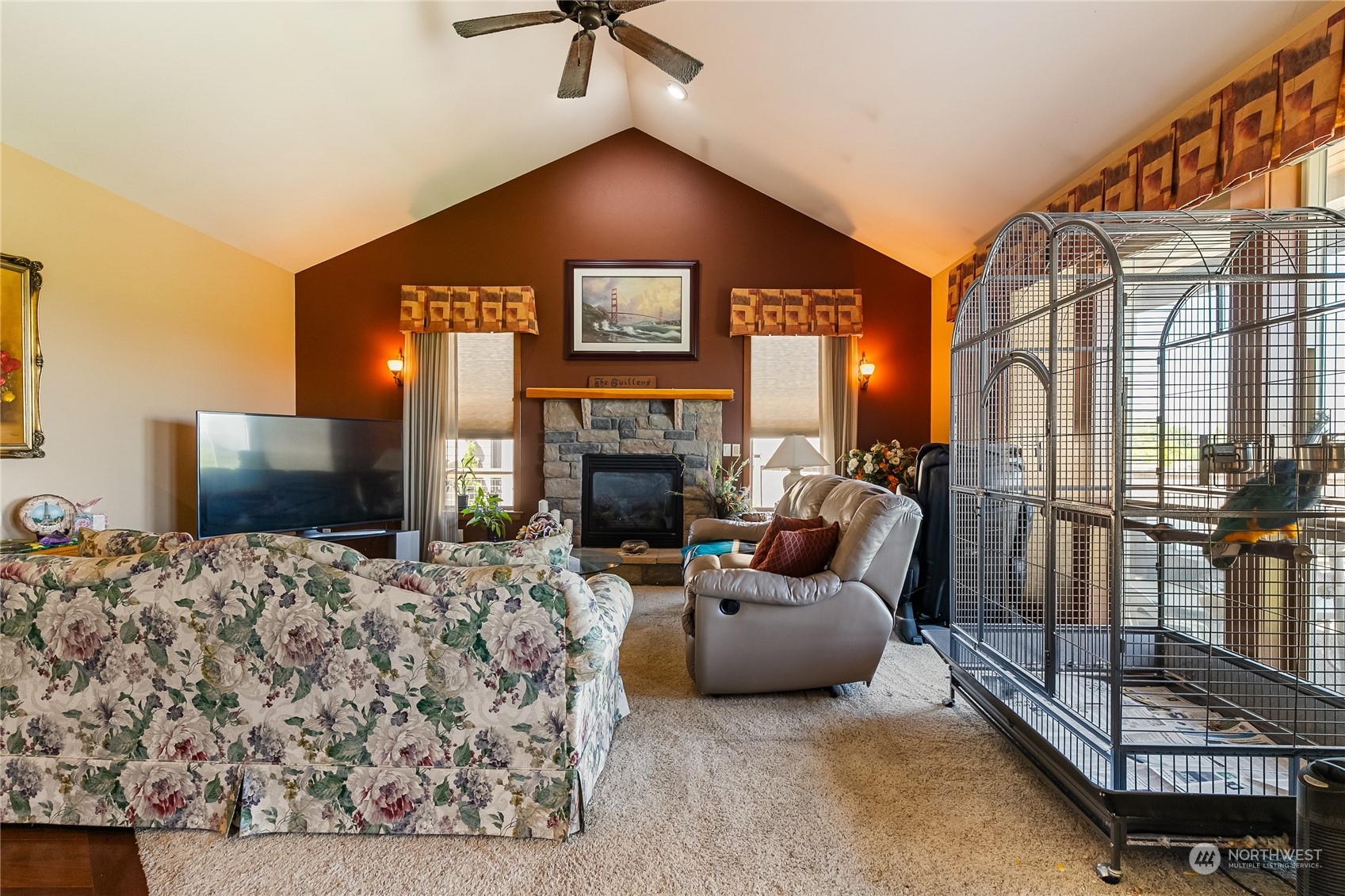 1524 Westview Circle Lynden, WA 98264 - Photo 13 of 30 a living room with furniture and a flat screen tv
