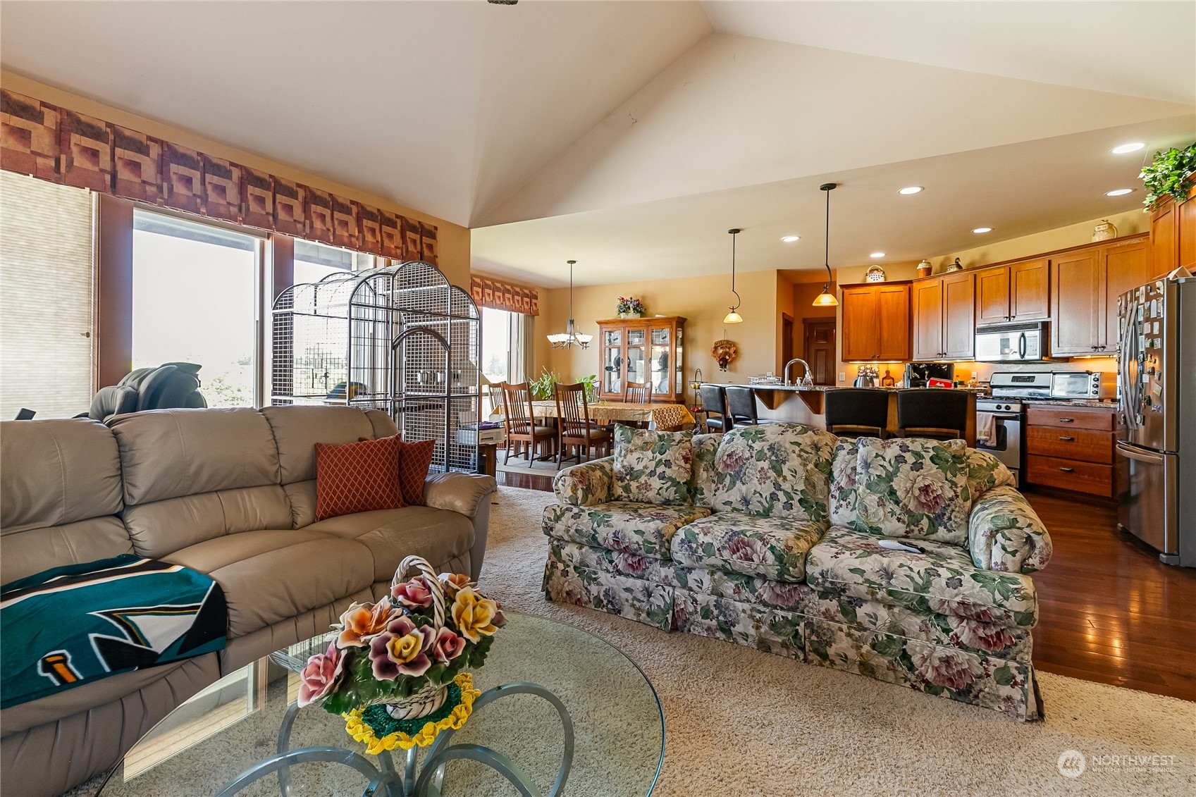 1524 Westview Circle Lynden, WA 98264 - Photo 15 of 30 a living room with furniture kitchen and a large window