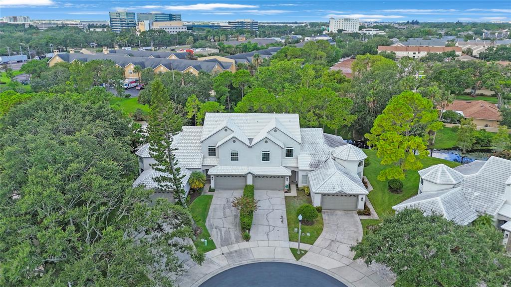 13606 Eagles Walk Drive Clearwater, FL 33762 - Photo 25 of 28 an aerial view of a house with a mountain in the background