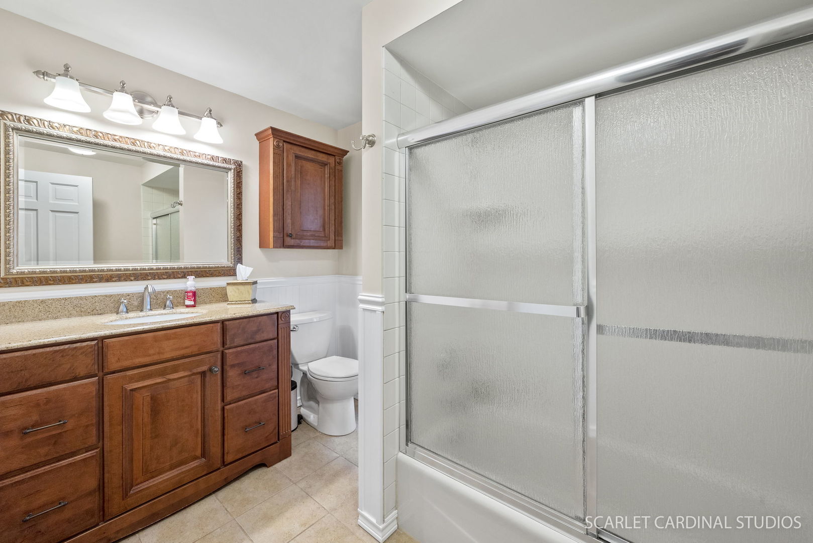 188 Hamilton Lane Wheaton, IL 60189 - Photo 21 of 34 a bathroom with a double vanity sink mirror and toilet
