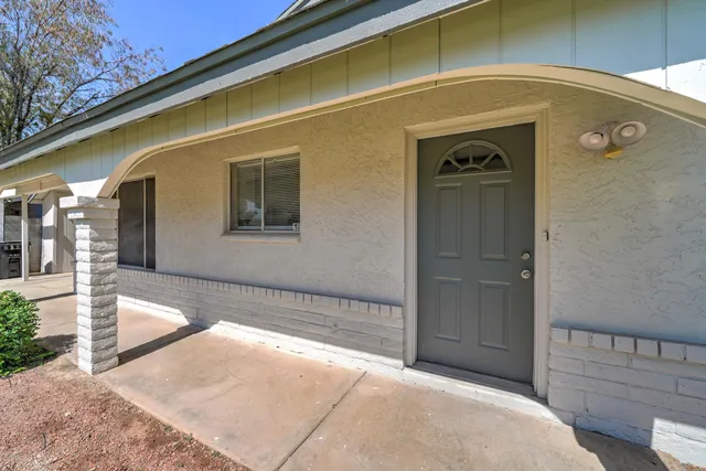 a front view of a house