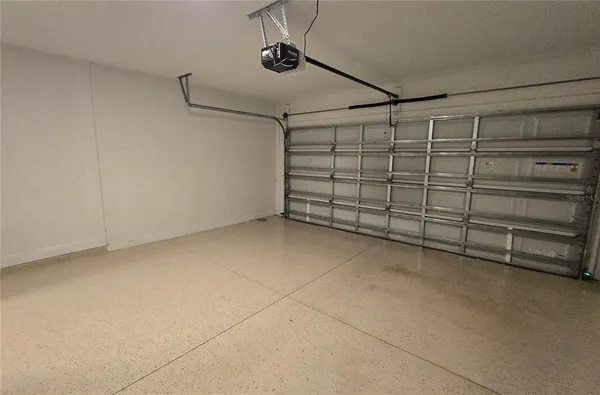 a view of a garage