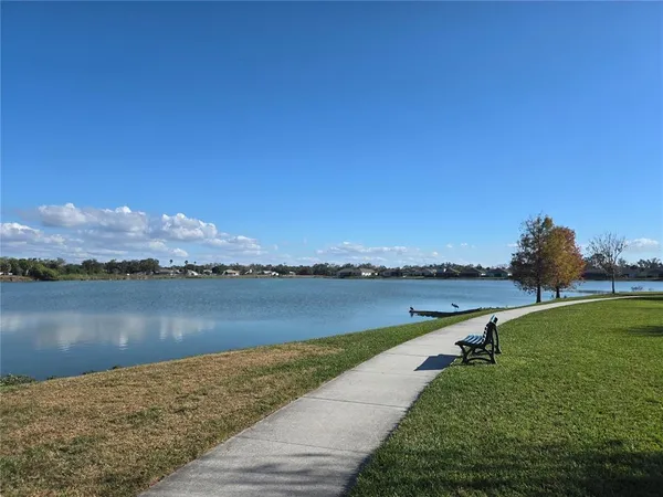 a view of a lake with a lake