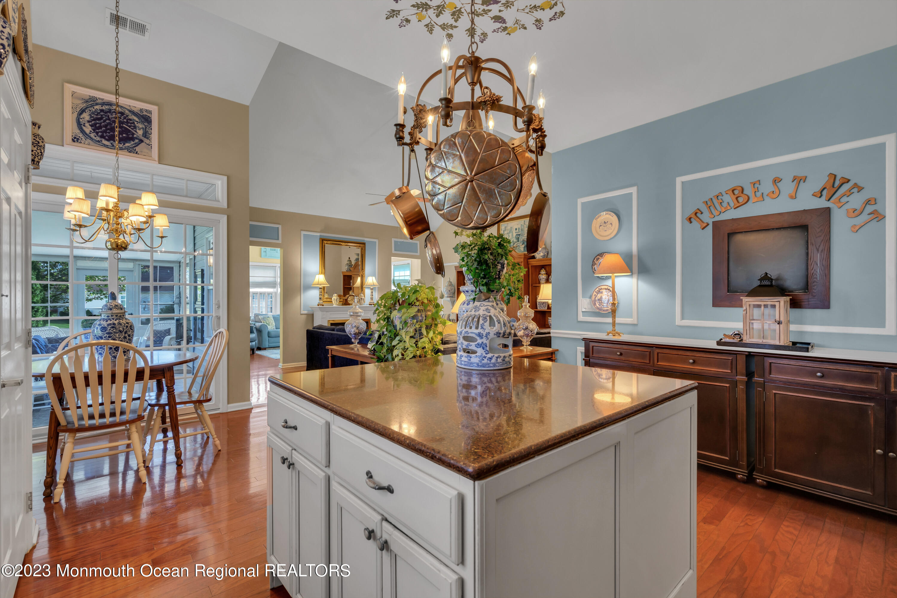 92 Pancoast Road Waretown, NJ 08758 - Photo 16 of 50 a kitchen with center island table and chairs