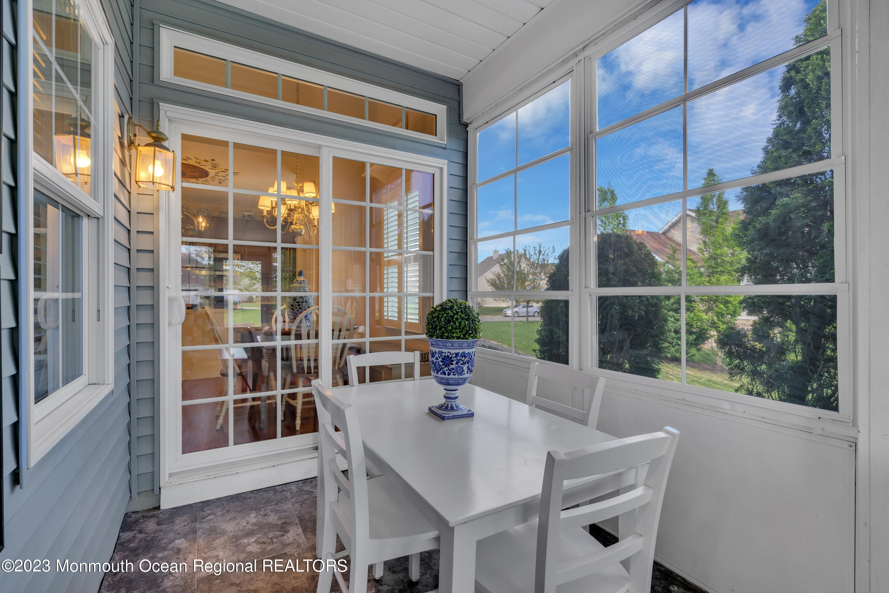 92 Pancoast Road Waretown, NJ 08758 - Photo 38 of 50 a view of a balcony dining table and chairs