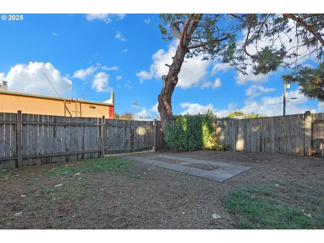 a view of a backyard