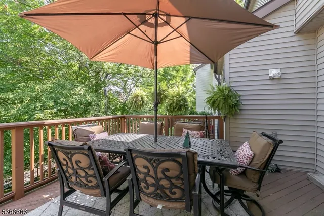 a view of an outdoor seating area