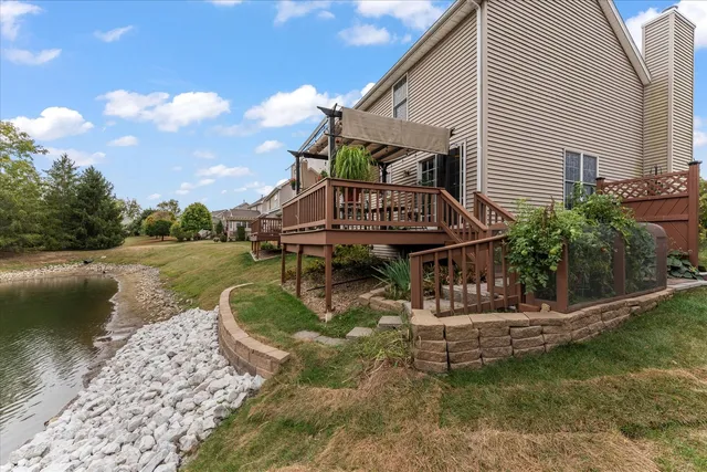 a house view with a garden space