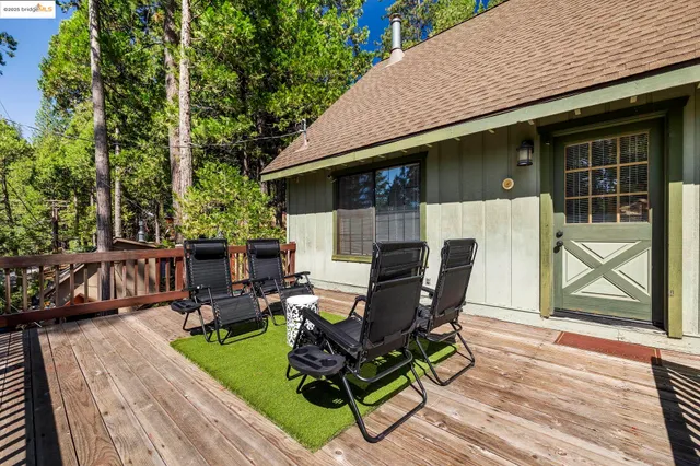 a view of an outdoor space and deck