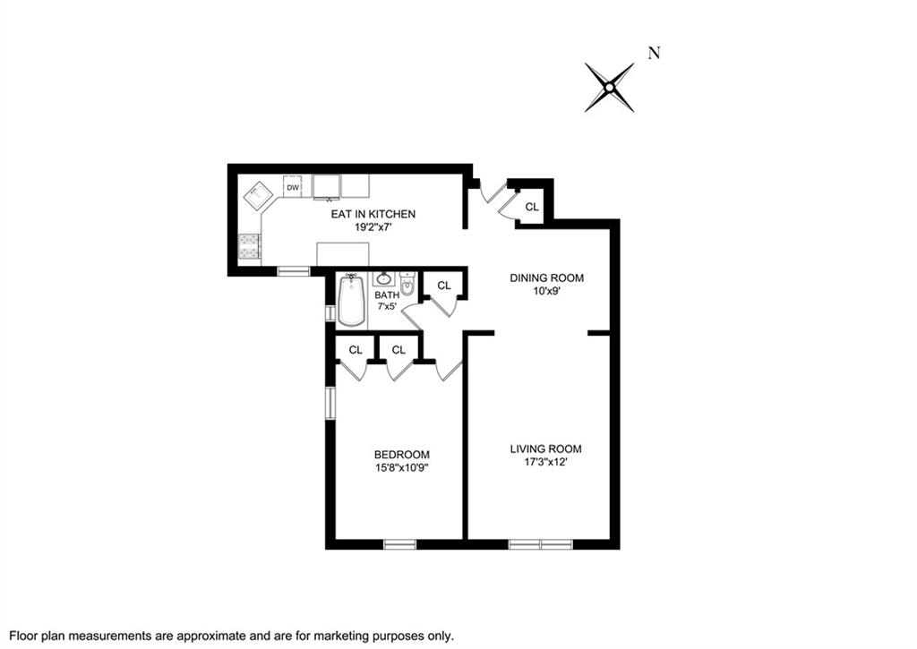 9902 3rd Avenue, Unit 1M Brooklyn, NY 11209 - Photo 20 of 20 a picture of a floor plan