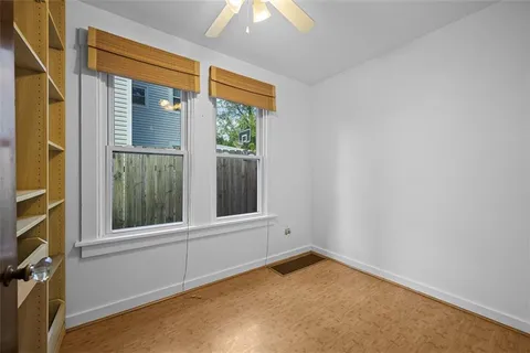 an empty room with a window