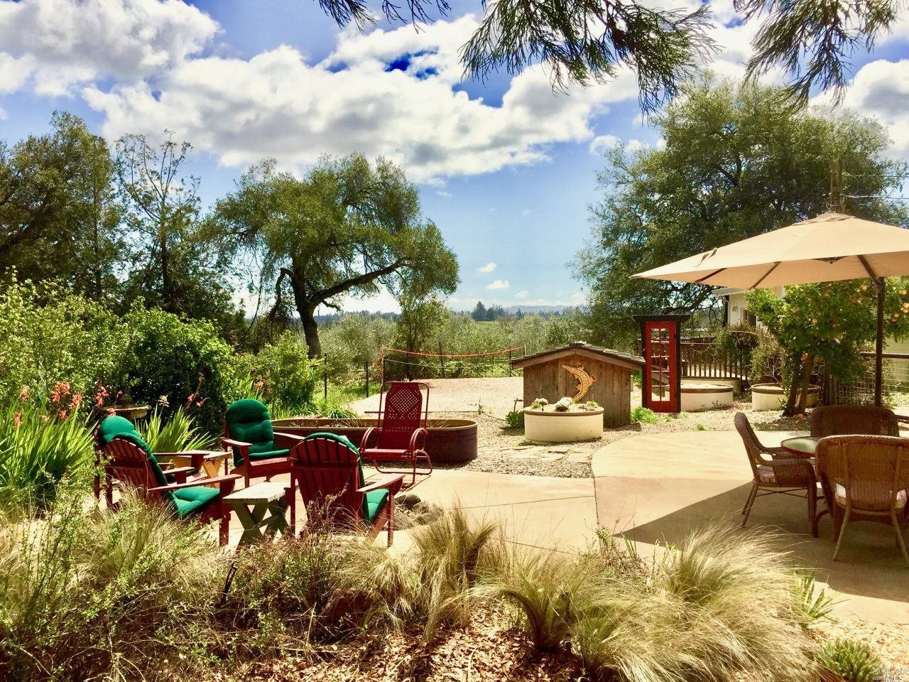 4851 Vine Hill Road Sebastopol, CA 95472 - Photo 1 of 1 backyard patio and view