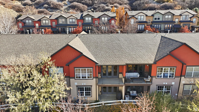 14820 175 East Draper, UT 84020 - Photo 35 of 39 Back of house featuring a balcony, roof with shingles, and a residential view