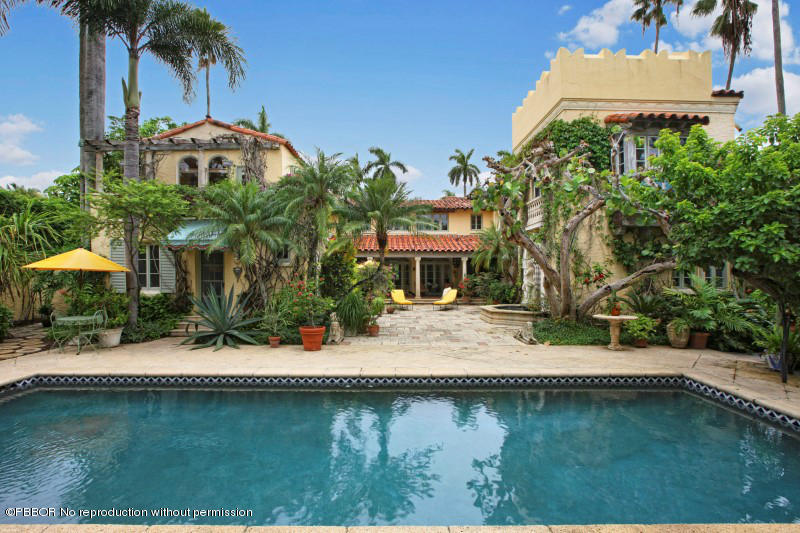 322 Clarke Avenue Palm Beach, FL 33480 - Photo 15 of 28 an aerial view of a house with a garden and lake view
