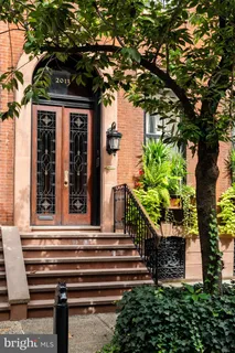 a view of a door front of a building