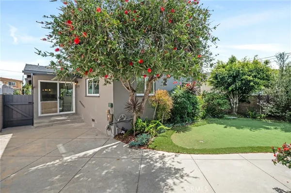a house view with a garden space