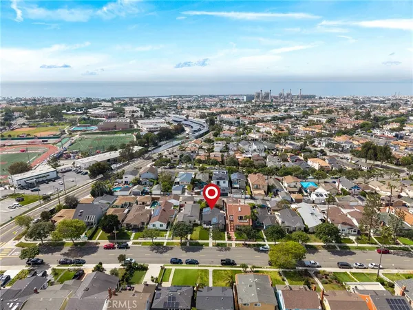 an aerial view of a city