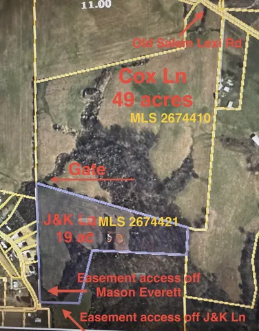 a view of a lake with a yard