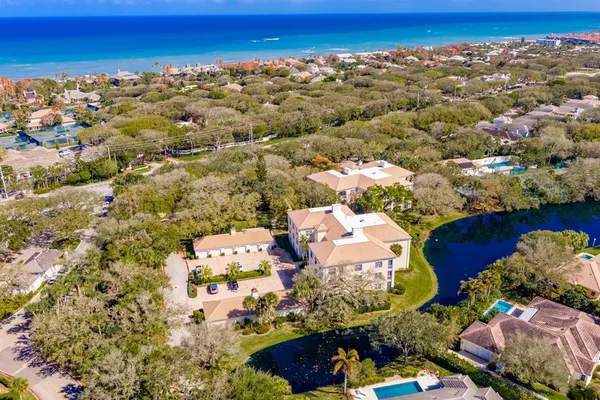 an aerial view of multiple house