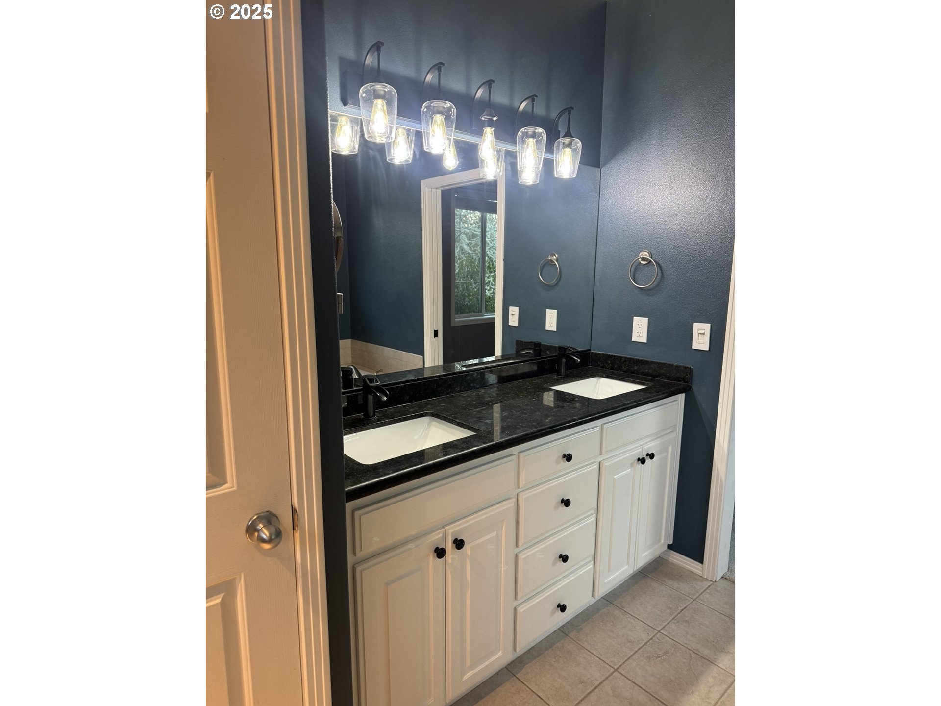 13728 Southwest 130th Place Portland, OR 97223 - Photo 24 of 24 a bathroom with a double vanity sink and a mirror
