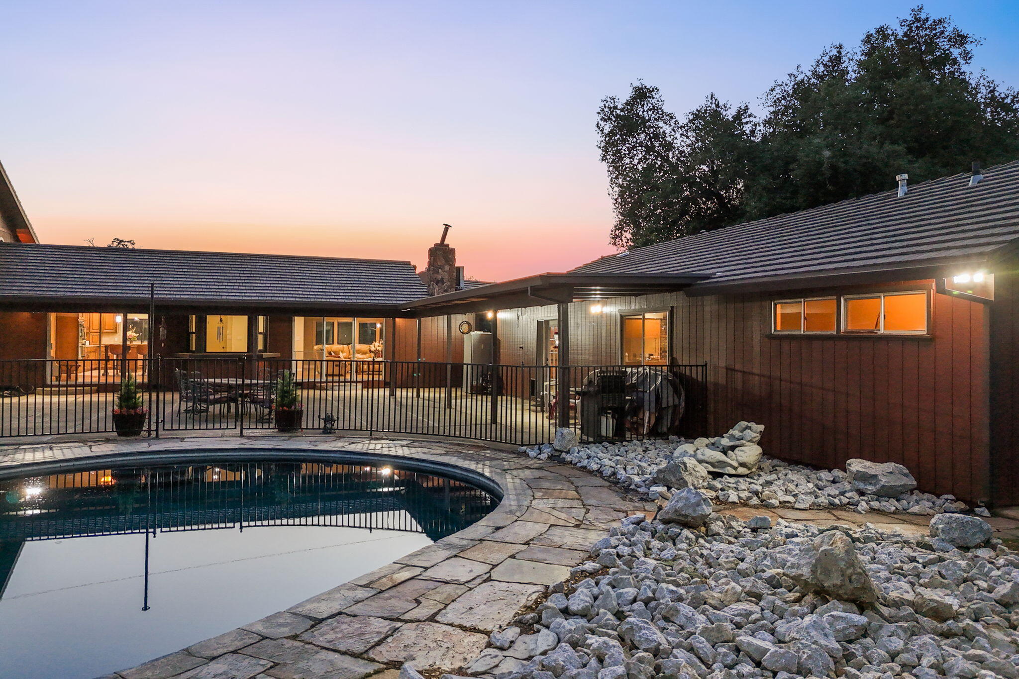 20831 Clough Creek Road Redding, CA 96002 - Photo 74 of 107 Pool at night