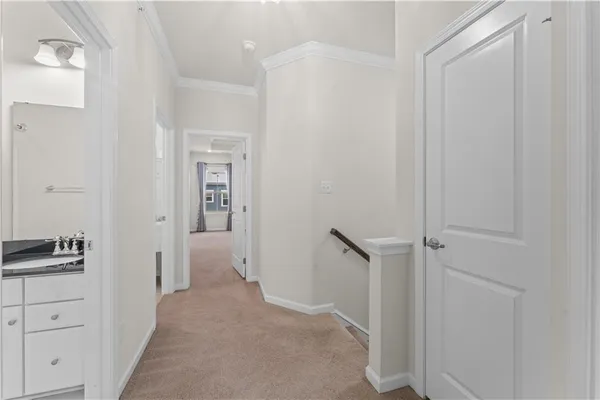 a front view of a multi story building