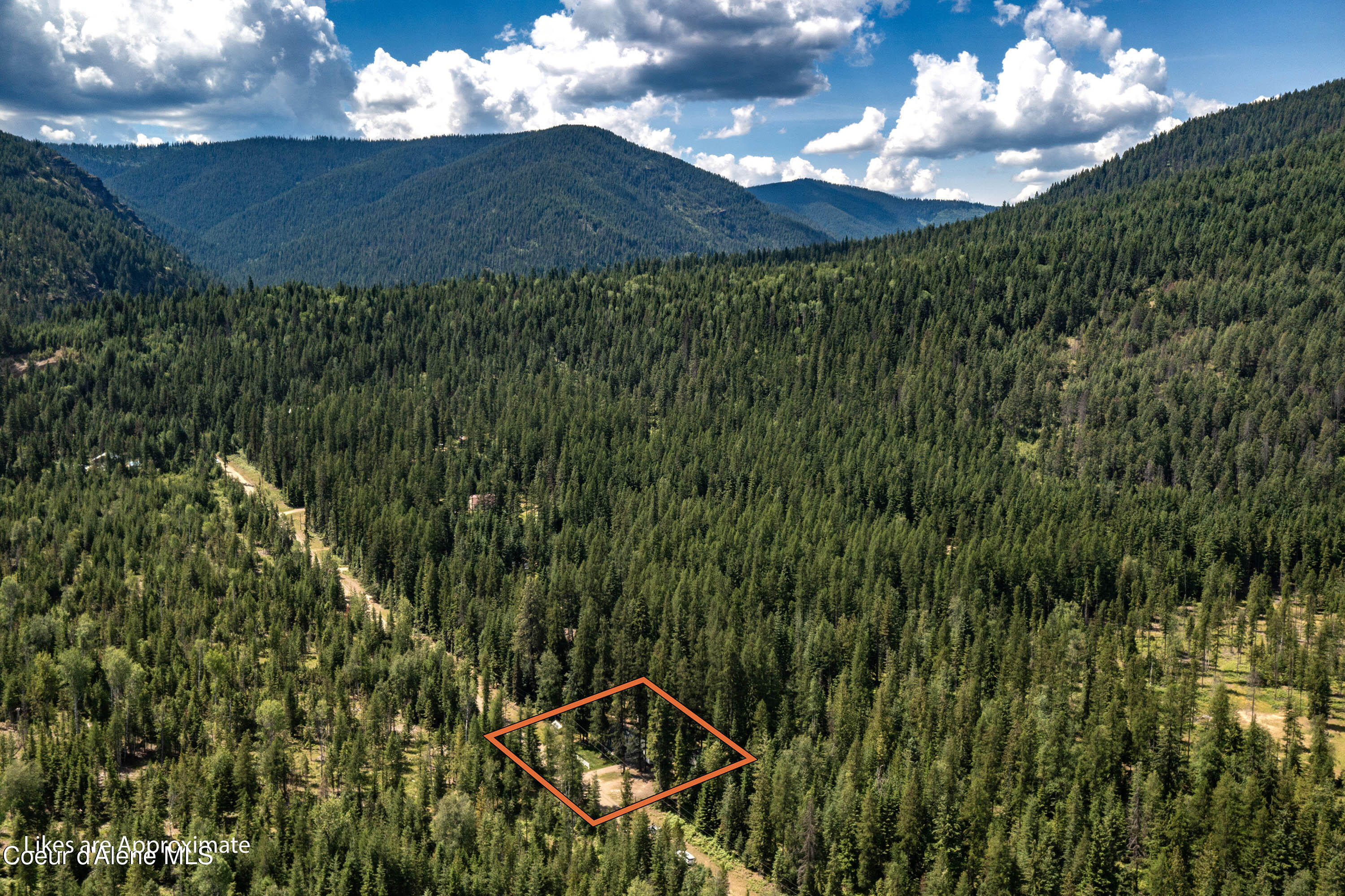 475 Dry Creek Road Clark Fork, ID 83811 - Photo 47 of 53 Aerial 475 Dry Creek Road Lines Approxim