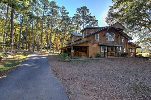 a front view of a building with a window