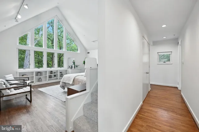 a bathroom with a shower and a toilet