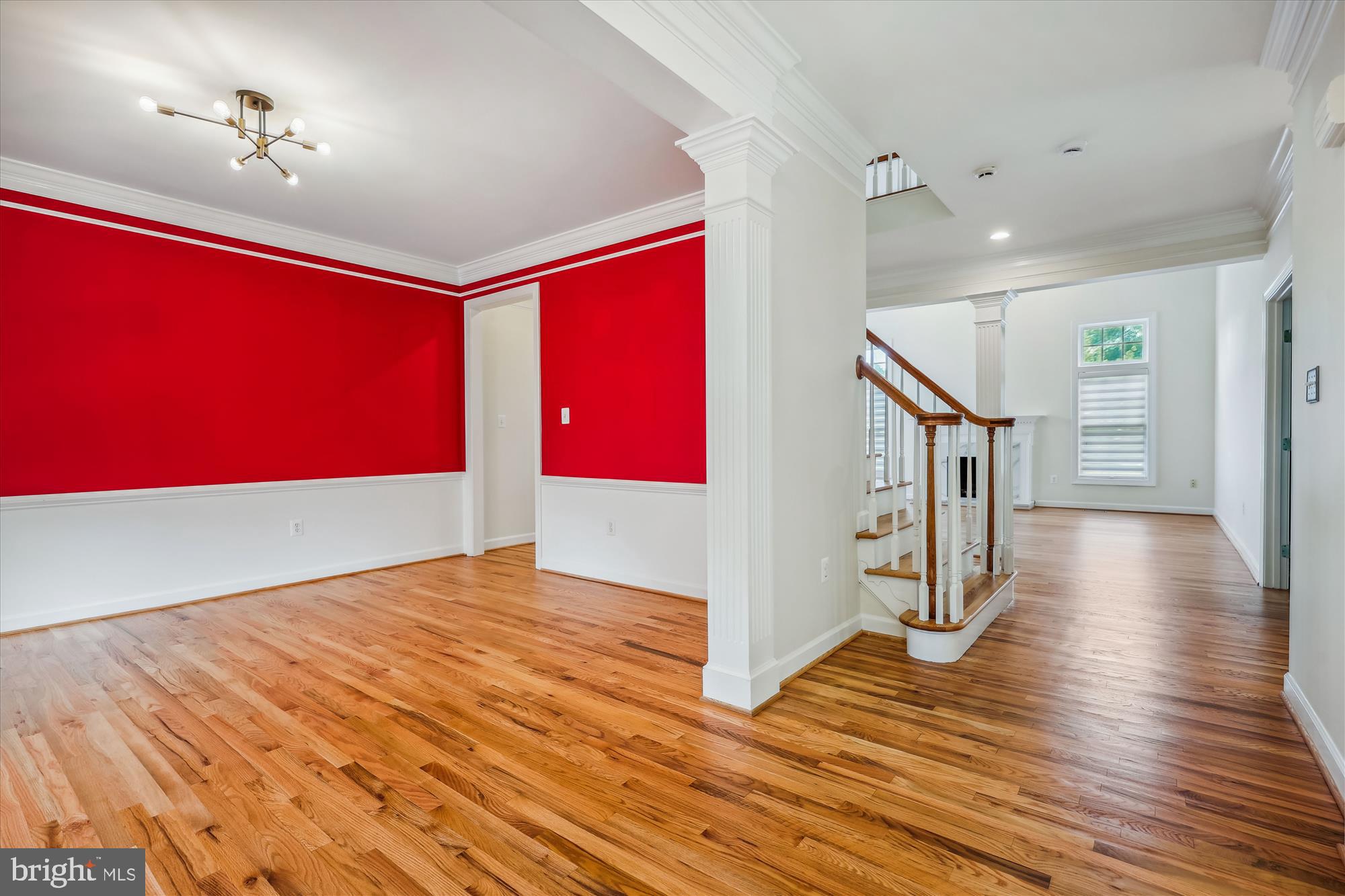 918 Brick Manor Circle Silver Spring, MD 20905 - Photo 10 of 64 Red dining room with a peek of the next room