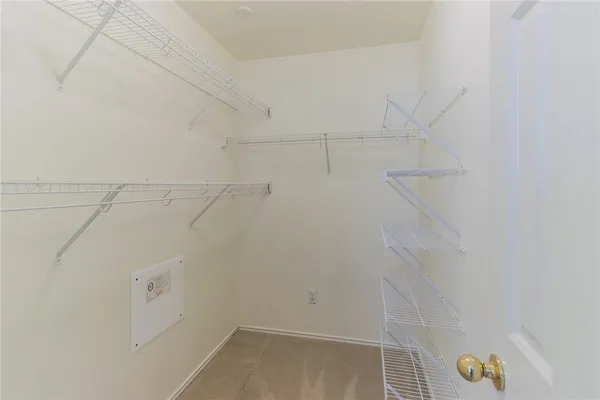 a view of a walk in closet