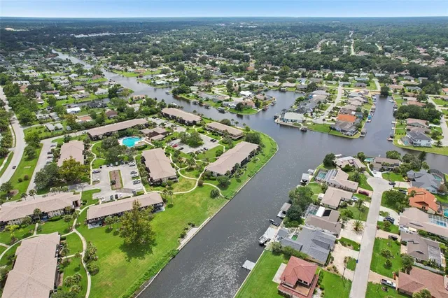 an aerial view of a city