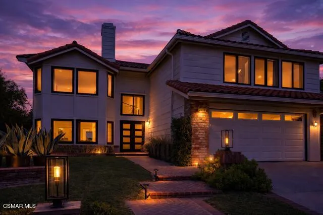 a front view of a house