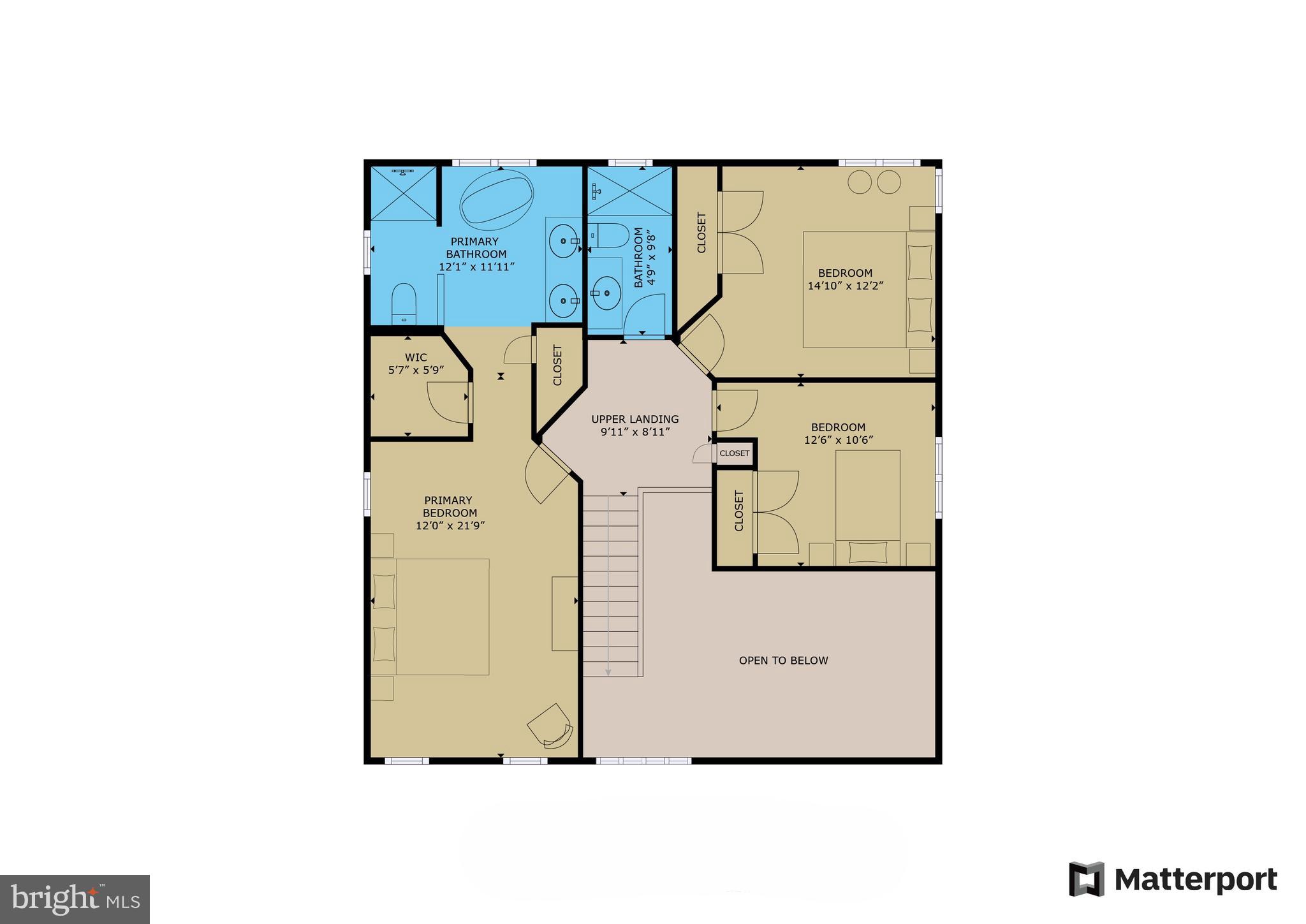 11620 Springhouse Place Reston, VA 20194 - Photo 31 of 31 Upper Level Floor Plan